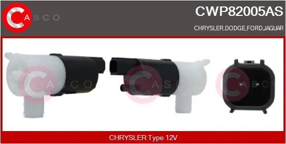 Zamów teraz Pompa spryskiwacza, spryskiwacz szyby czołowej CASCO CWP82005AS