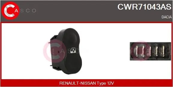 Darmowy zwrot Przełącznik, podnośnik szyby CASCO CWR71043AS