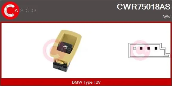 Bezpieczna płatność Przełącznik, podnośnik szyby CASCO CWR75018AS