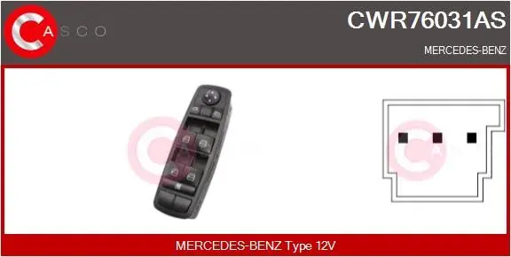 Bestseller Przełącznik, podnośnik szyby CASCO CWR76031AS