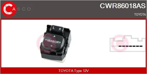 Zamów teraz Przełącznik, podnośnik szyby CASCO CWR86018AS