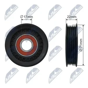 Darmowy zwrot Rolka napinacza, pasek klinowy wielorowkowy NTY RNK-FR-057