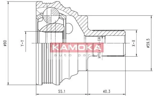 Przegub napędowy KAMOKA 7338 1K0498099 Oferta czasowa