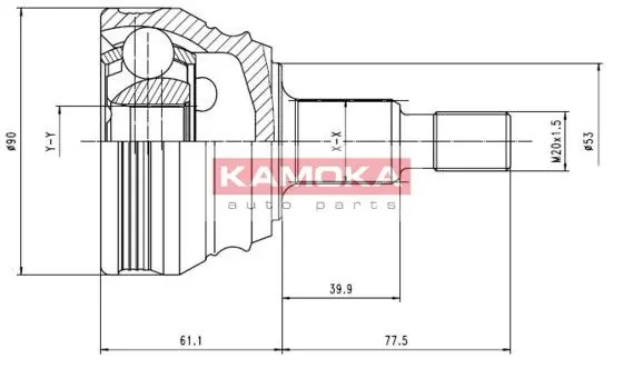 Darmowa dostawa Przegub napędowy KAMOKA 6680 1J0498099