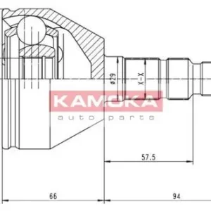 Wysoka jakość Przegub napędowy KAMOKA 6037 1603270