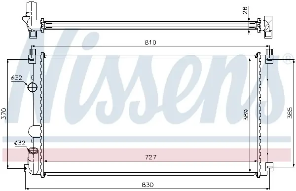Nowy Chłodnica silnika NISSENS 63824A 7701057117