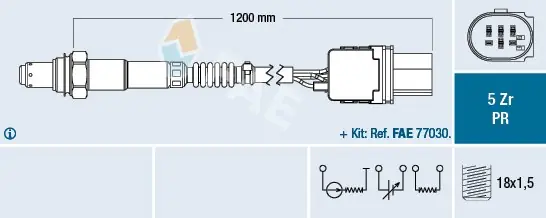 Sonda lambda FAE 75050 1K0998262AE Premium