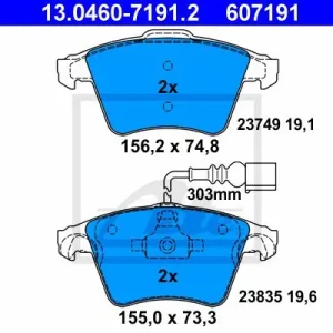 Klocki hamulcowe ATE 13-0460-7191-2 23749188 Wyjątkowa oferta