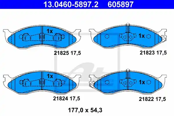 Niska cena Klocki hamulcowe ATE 13-0460-5897-2 0K5533323Z