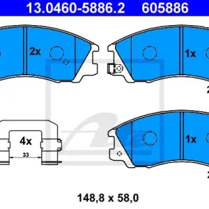 Klocki hamulcowe ATE 13-0460-5886-2 58101H1A00 Popularny