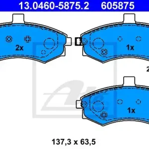 Bezpieczne zakupy Klocki hamulcowe ATE 13-0460-5875-2 581012DA40