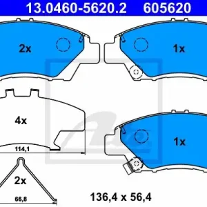 Hit sprzedaży Klocki hamulcowe ATE 13-0460-5620-2 45022TF0G01
