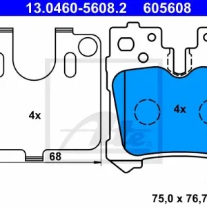 Klocki hamulcowe ATE 13-0460-5608-2 044660W010 Oferta czasowa